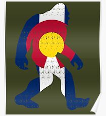 Bigfoot Colorado Patriotic Poster