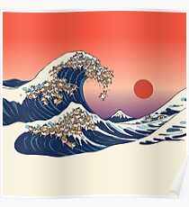 The Great Wave of Shiba Inu Poster