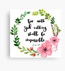 Luke 1:37 Canvas Print
