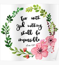 Luke 1:37 Poster