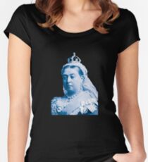 Queen Victoria Blue Image Women's Fitted Scoop T-Shirt