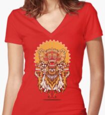Barong Monster Women's Fitted V-Neck T-Shirt