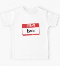 Hallo Mein Name ist Finn Name Tag Kinder T-Shirt