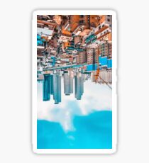 upside down skyscrapers Sticker