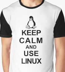 keep calm and use linux Graphic T-Shirt