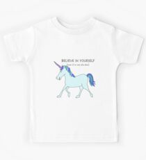 Glaube an dich selbst Einhorn Kinder T-Shirt