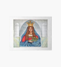 Our Lady of the Grapes Mexican Tile Art Board