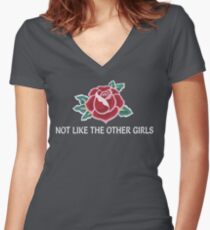 Camiseta entallada de cuello en V No como las otras chicas