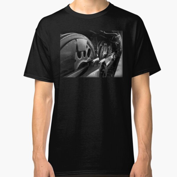 Steam Engine Wheels in Black and White Classic T-Shirt