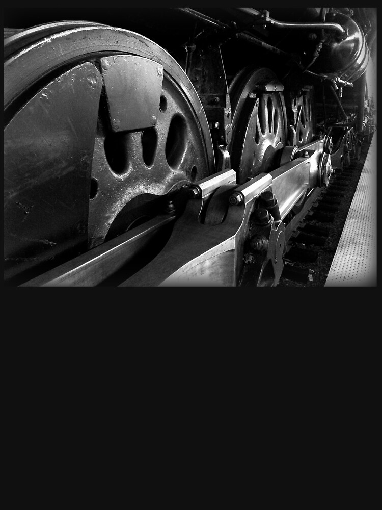 Steam Engine Wheels in Black and White by douglasewelch