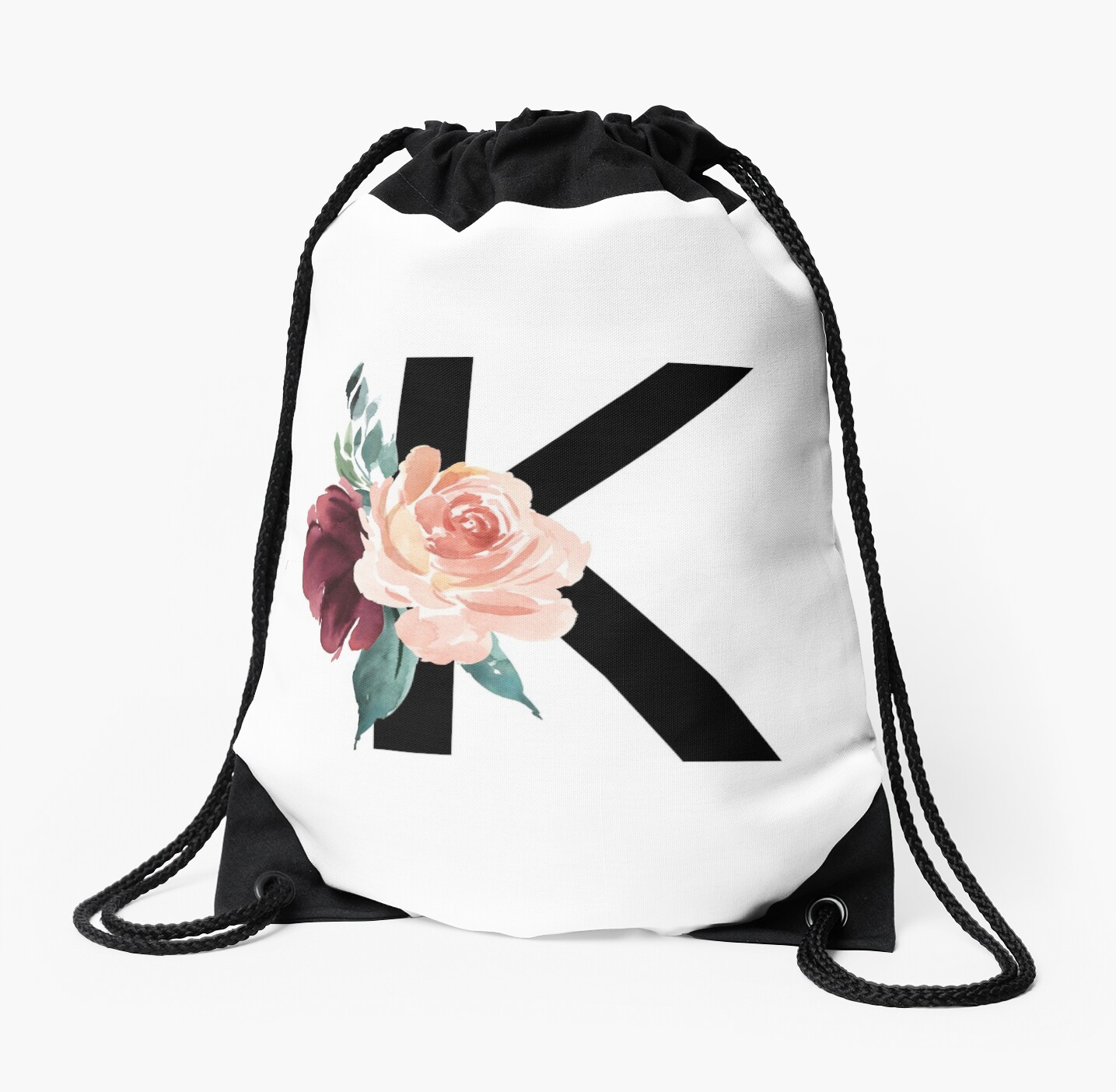 floral letter k monogram