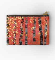 Birches - Autumn Woodland Abstract Landscape Zipper Pouch