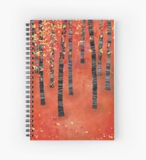 Birken - Herbst Woodland Abstract Landscape Spiralblock