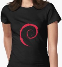Debian Spiral Linux T Shirt Women's Fitted T-Shirt