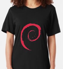 Debian Spiral Linux T Shirt Slim Fit T-Shirt