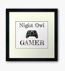 Night Owl Gamer Framed Print