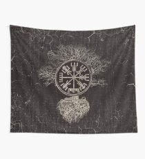 Vegvisir und Baum des Lebens - Ygdrasil Wandbehang