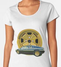 Camiseta premium de cuello ancho 1979 Lotus Esprit S2 mediados de motor deportivo - Edición conmemorativa