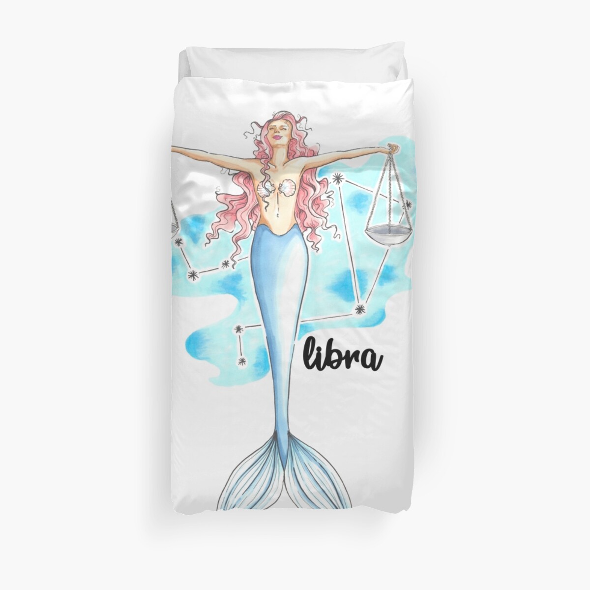 Libra Mermaid Duvet Cover By Eweglein Redbubble