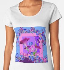 PURPLE & BLUE MORNING GLORY VINES Women's Premium T-Shirt