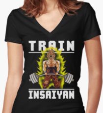 Train Insane - Super SS Deadlift Women's Fitted V-Neck T-Shirt