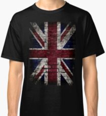 Grunge UK Flag, Great Britain, Punk Style Distressed Wall Classic T-Shirt