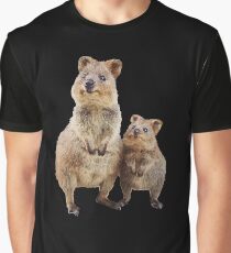 Quokka with Baby Cute Australian Teddy Bear Graphic T-Shirt