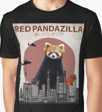 Red Pandazilla Red Panda Giant Monster Parody Graphic T-Shirt