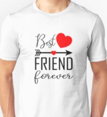 Best friend Forever Right Arrow Slim Fit T-Shirt