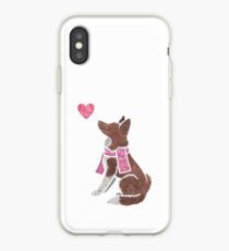 Watercolour Border Collie (red) iPhone Case