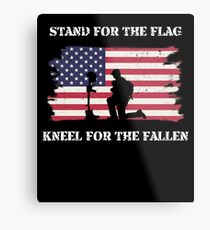 Stand For The Flag Kneel For The Fallen Metal Print
