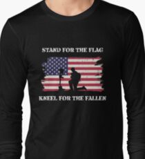 Stand For The Flag Kneel For The Fallen Long Sleeve T-Shirt