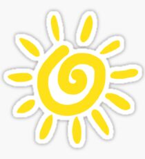 yellow swirl sun Sticker