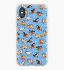 shibes in light blue iPhone Case