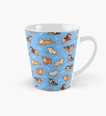 shibes in light blue Tall Mug