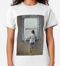 WOMAN IN THE WINDOW : Vintage 1925 Dali Painting Print Classic T-Shirt