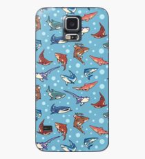 Funda/vinilo para Samsung Galaxy Tiburones en azul claro