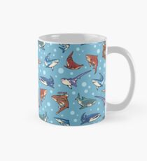 Taza clásica Tiburones en azul claro