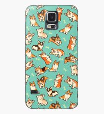 Funda/vinilo para Samsung Galaxy Jolly corgis en verde