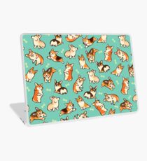 Vinilo para portátil Jolly corgis en verde