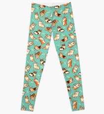 Jolly Corgis in grün Leggings
