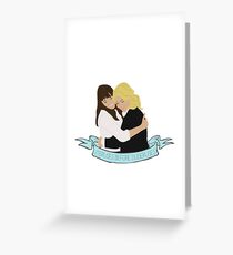 Leslie and Ann Sticker Greeting Card