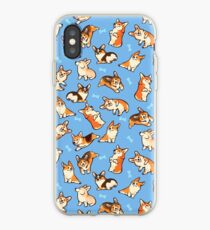 Jolly Corgis in blau iPhone-Hülle & Cover