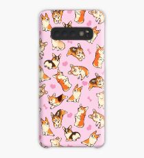 Lovey corgis in pink Case/Skin for Samsung Galaxy