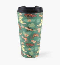 Geckofamilie in Grün Thermosbecher