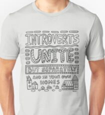 Camiseta unisex Los introvertidos se unen pero por separado y en sus propios hogares