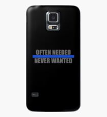 Thin Blue Line Polizeibeamter Strafverfolgung Unterstützung Hülle & Klebefolie für Samsung Galaxy