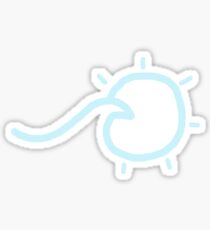 vague dans le soleil bleu clair Sticker