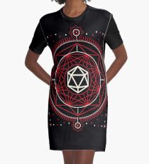 Polyhedral D20 Dice Tabletop RPG Gaming Graphic T-Shirt Dress