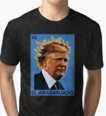 Pendejo Trump Mexican Bingo Card Tri-blend T-Shirt